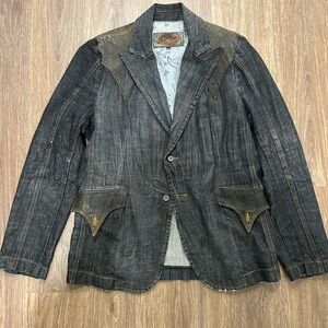 Pure Venom Black denim jacket Y2K